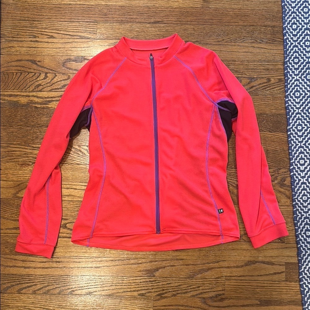 Cannondale orange with purple detailing biking men’s jersey size XL